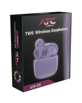 Ασύρματα Ακουστικά Earbuds ATC-25 TWS Μωβ